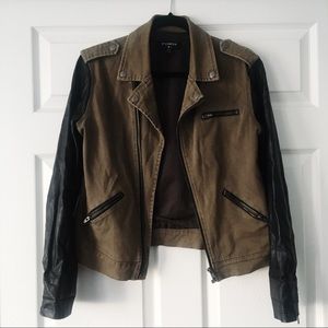 By Corpus | Moto Jacket with vegan leather sleeves